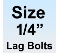Type 18-8 Stainless Lag Bolts - Size 1/4"